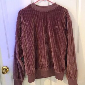 Adidas rose color velour sweatshirt